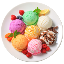 plate of ice cream
